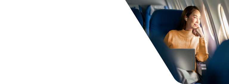 woman on plane